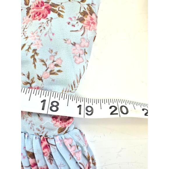 Floral Dress Sz M Coastal Cowgirl Modest Sheer Sleeve Trad Wife Prairie Floral - Picture 6 of 7